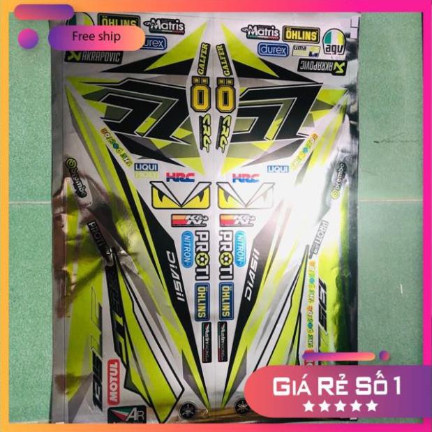 FREE SHIP + QUÀ TẶNG Tem rời xe Exciter 2011 Lc chất liệu Crom