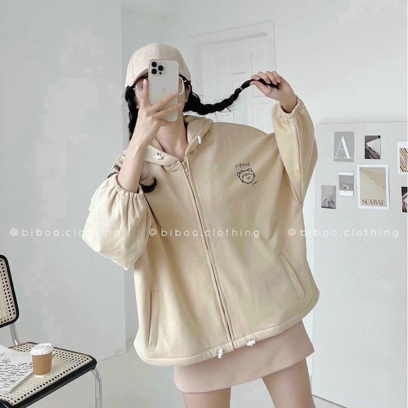 Áo khoác nữ dây kéo chất nỉ bo chun cực xinh với các tone màu hot trend tôn da dành cho các bạn nữ xinh xắn, đáng yêu.