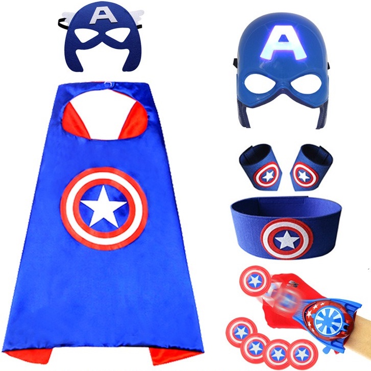 Hoá Trang Halloween quần áo bé trai Người Nhện Siêu Nhân Đội Trưởng Mỹ