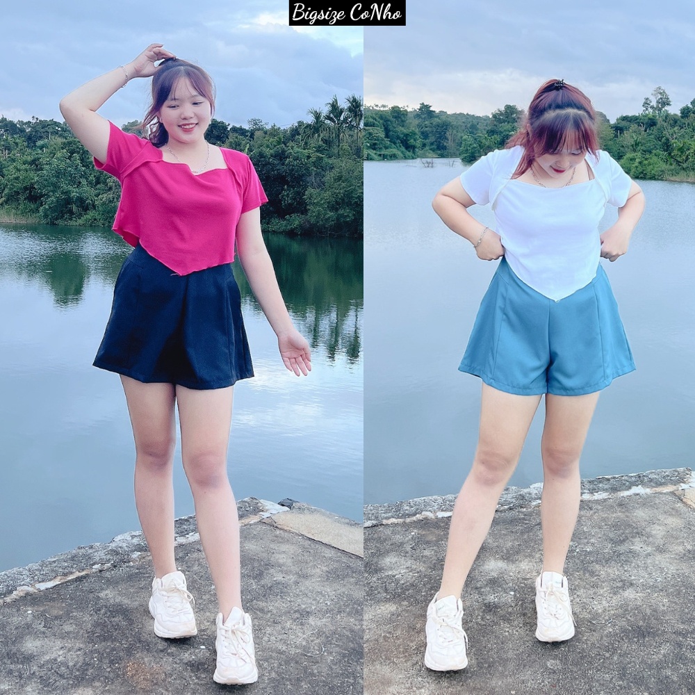 Quần đùi Bigsize Cô Nhỏ cho nữ lưng thun, Quần short nữ big size ngoại cỡ 55-100kg Q1