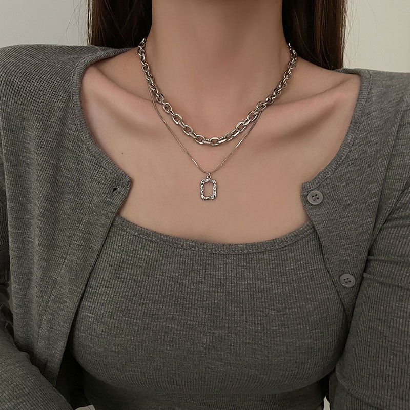 Vòng Cổ Choker Kim Loại Mặt Hình Trái Tim Phong Cách Hip Hop Thời Trang Cho Nữ