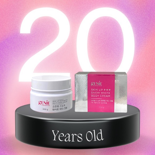 Kem Trắng Da Toàn Thân Genie Tinh Thể Nước Skin Up Snow White Body Cream - 200g