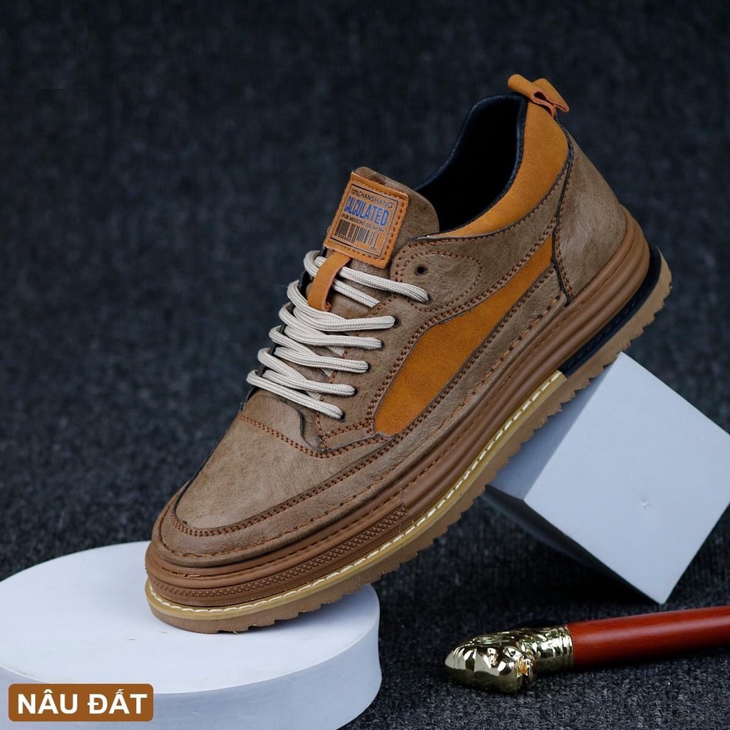 Giày Sneaker Nam da cao cấp tăng chiều cao siêu HOT