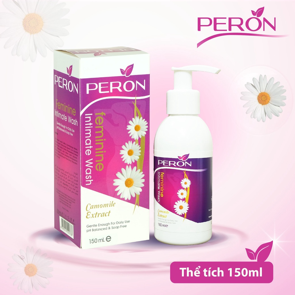 Dung Dịch Vệ Sinh Phụ Nữ PERON Giúp Dưỡng Ẩm, Ngừa Viêm Nhiễm Phụ Khoa, Hương Thơm Tự Nhiên Nhập Khẩu Châu Âu 150ml