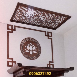 Tấm chống ám khói bàn thờ gia tiên 40x80 màu đậm