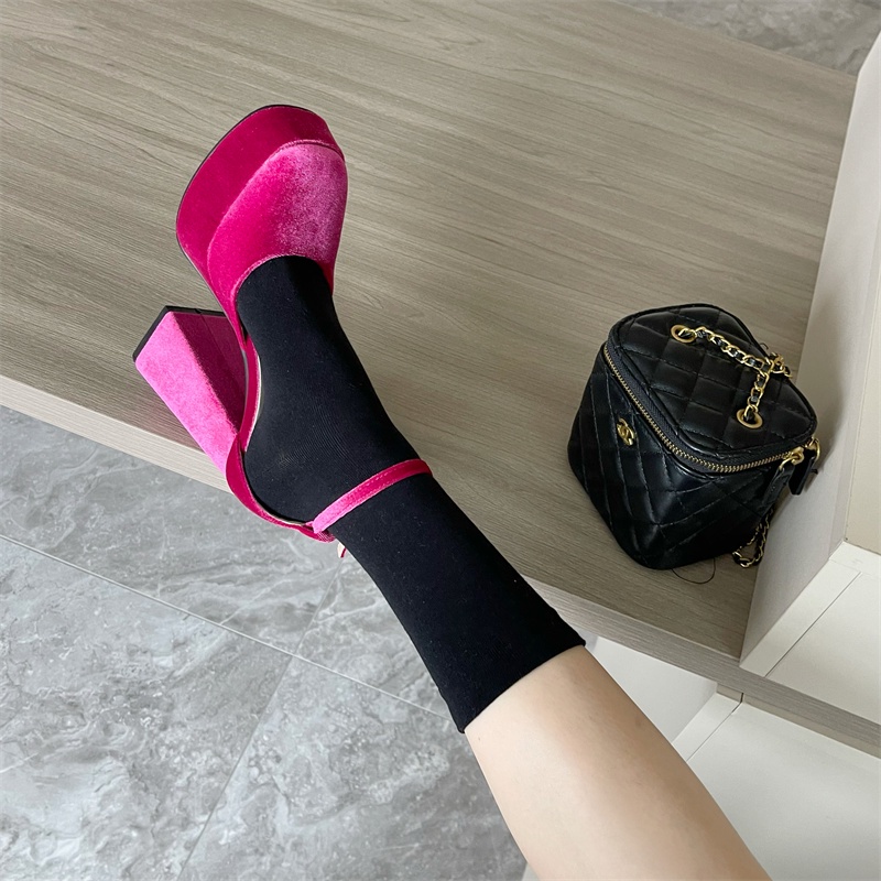 Xăng đan Cao Gót 13CM Mũi Tròn Phong Cách Hàn Quốc