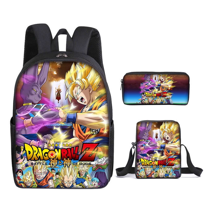 Ba Lô Đi Học In Họa Tiết Hoạt Hình Dragon Ball Cho Bé Lớp 3-6