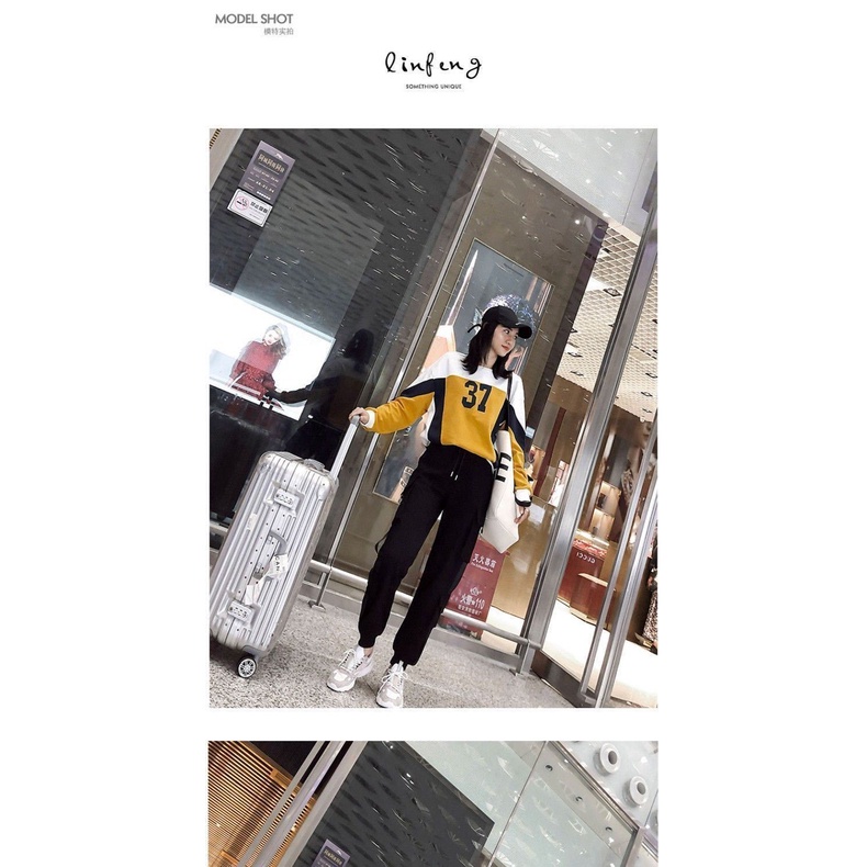 Bộ Đồ Thể Thao Dáng Rộng Phong Cách Hip Hop Đường Phố Hàn Quốc Thời Trang Thu Đông 2022 Cho Nữ