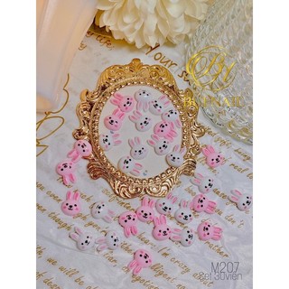 Charm th ỏ trắng hồng mix m207 set 30viên
