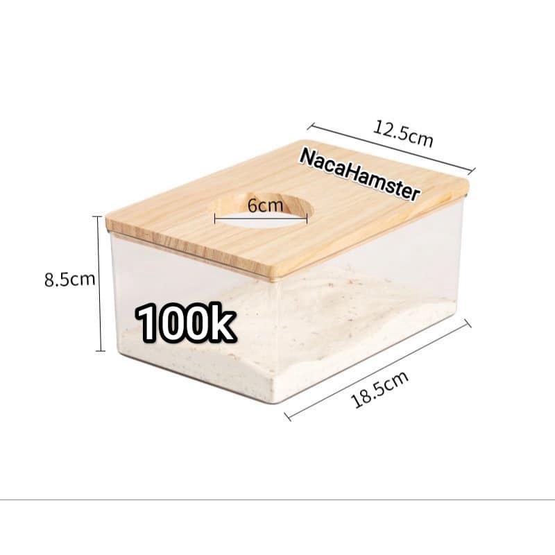 Nhà tắm hamster nắp gỗ