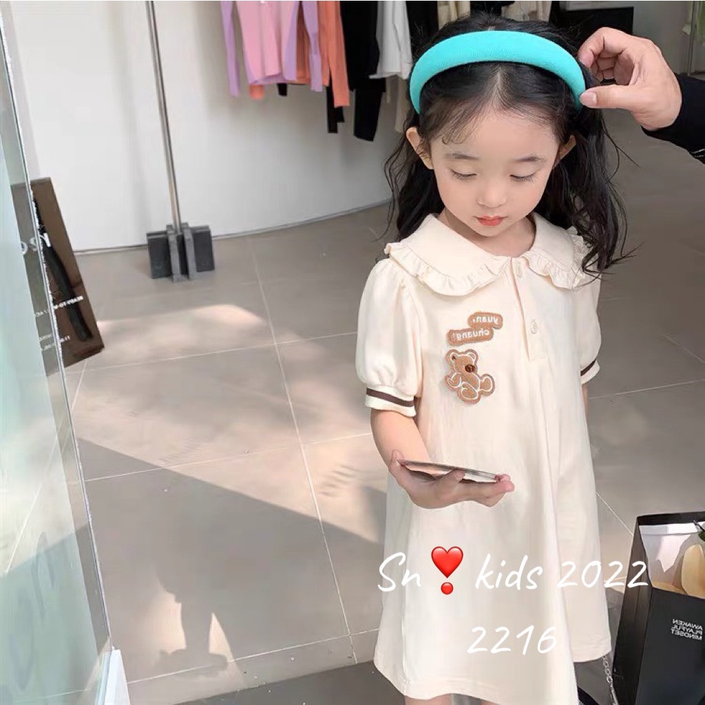 SALE VÁY POLO CỔ BÈO BÉ GÁI XINH XẮN SIZE 10-30KG