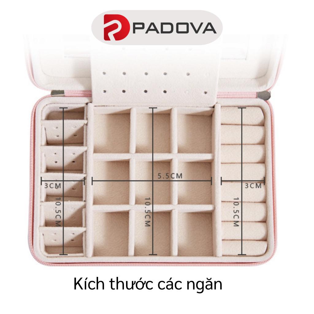 Hộp Đựng Trang Sức, Bảo Quản Phụ Kiện Nhiều Ngăn Bọc Da Pu PADOVA 9505