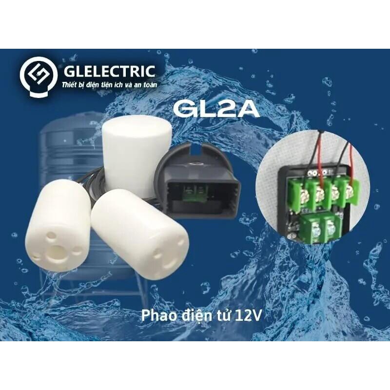 Phao điện tử an toàn GL2A chỉ 12V chống giật, sử dụng chung với các rơ le an toàn cho phao điện