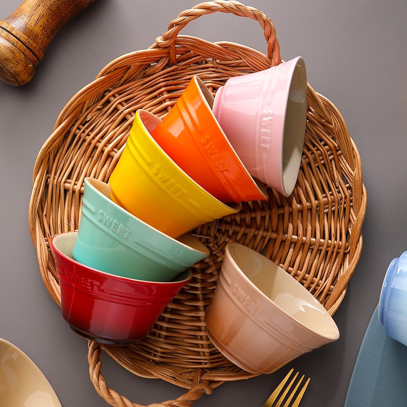 Bát cơm Sweet 11cm màu pastel p/c Le Creuset - Chén sứ cao cấp không chì, hàng tiêu chuẩn xuất Âu