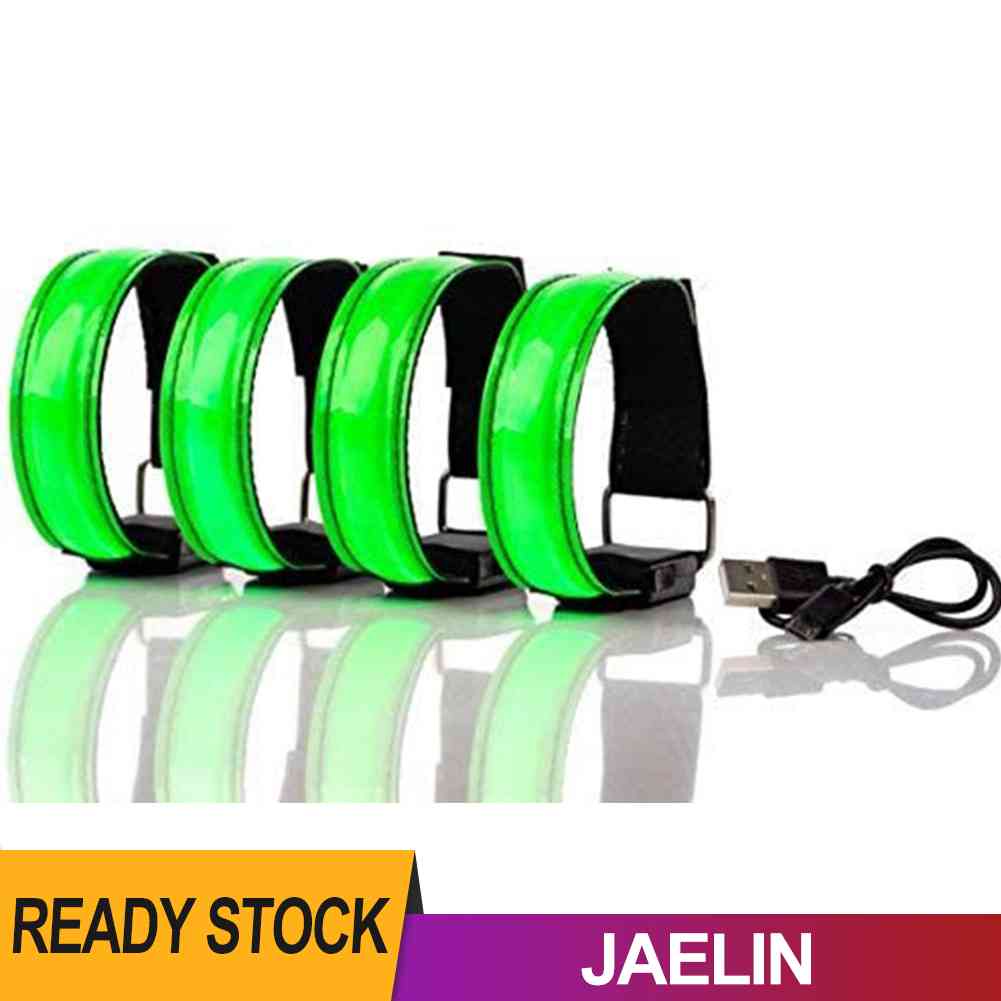 Vòng Đeo Tay Chạy Bộ Thể Thao Ngoài Trời Có Đèn LED Phát Sáng Ban Đêm Có Cổng Sạc USB