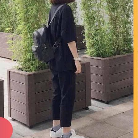 Quần dài nữ TUVY quần ka ki xuông sắn ống form unisex nam nữ mặc màu sữa,be,đen