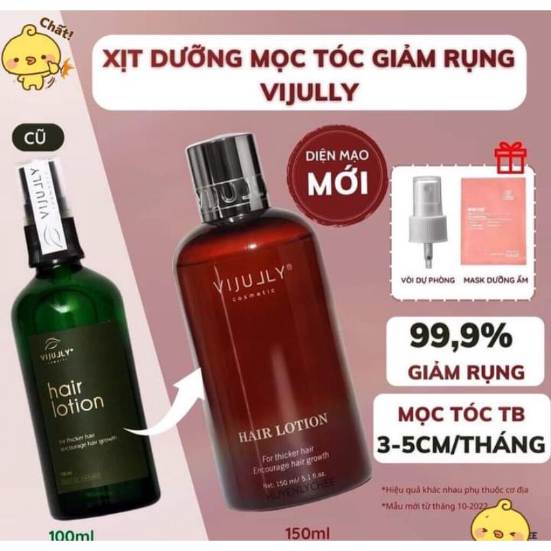 Xit mọc tóc Bưởi Vijully dưỡng tóc - mọc tóc - giảm gãy rụng . Cam kết chính hãng