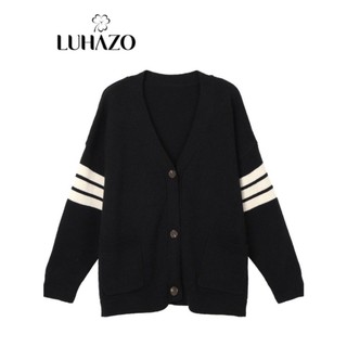 Áo khoác cardigan len nữ tay dài bigsize luhazo from rộng unisex