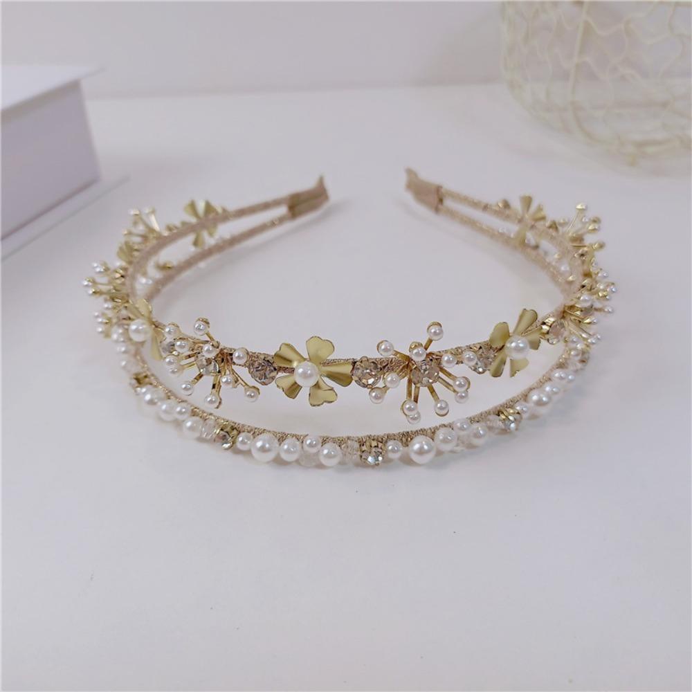 Băng Đô Cài Tóc Hai Hàng Hình Hoa Phong Cách Retro Sang Trọng WMES15H Dành Cho Bạn Nữ