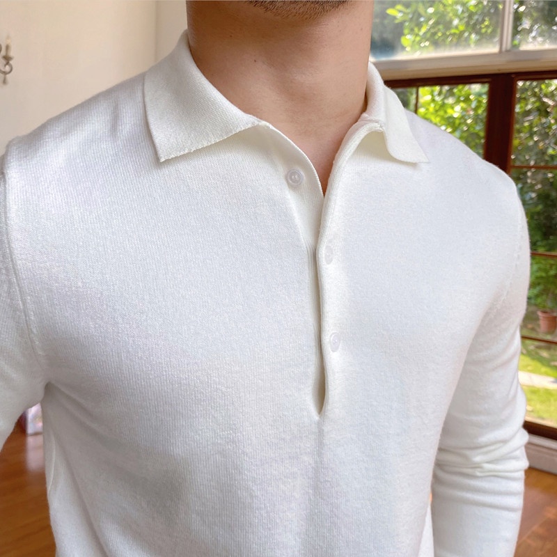 Áo Thun Polo Dài Tay Thoáng Khí Phong Cách Doanh Nhân Thời Trang Mùa Hè Cho Nam Size M-3xl