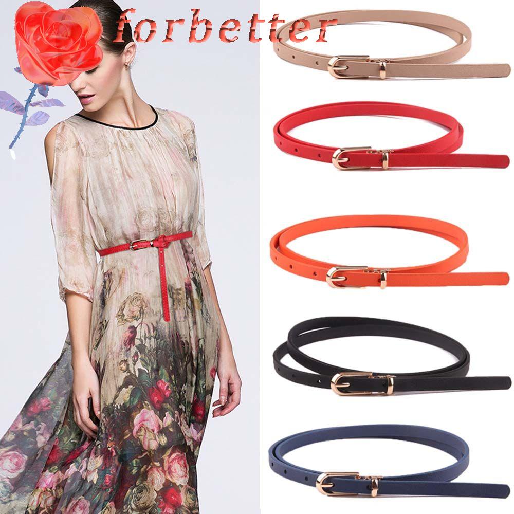 Thắt Lưng Da Pu Mỏng Nhiều Màu Sắc Tùy Chỉnh Thời Trang Cho Nữ ALLGOODS1