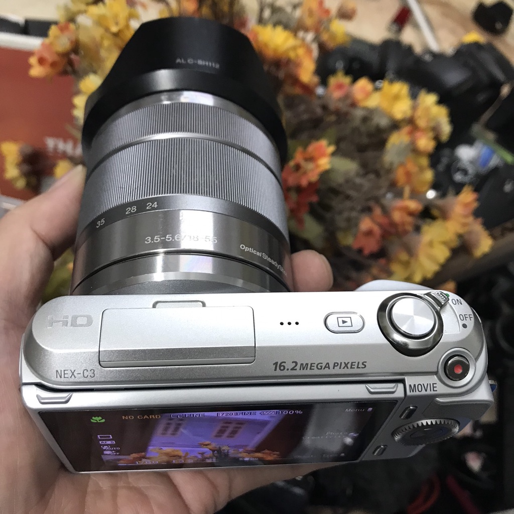 Máy ảnh sony nex C3 kèm ống kính 18-55