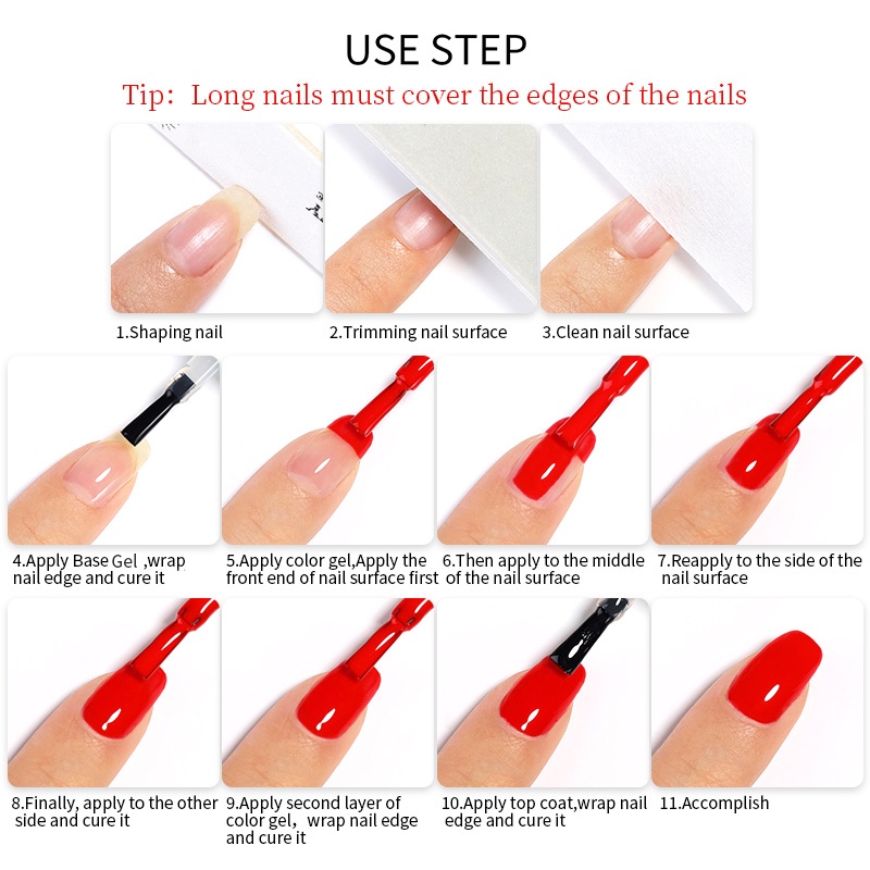 Sơn móng tay gel uv BORN PRETTY phủ bán vĩnh viễn nhiều màu tùy chọn 7ml