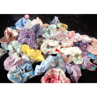 Buộc tóc cột tóc Scrunchies nhiều màu tổng hợp