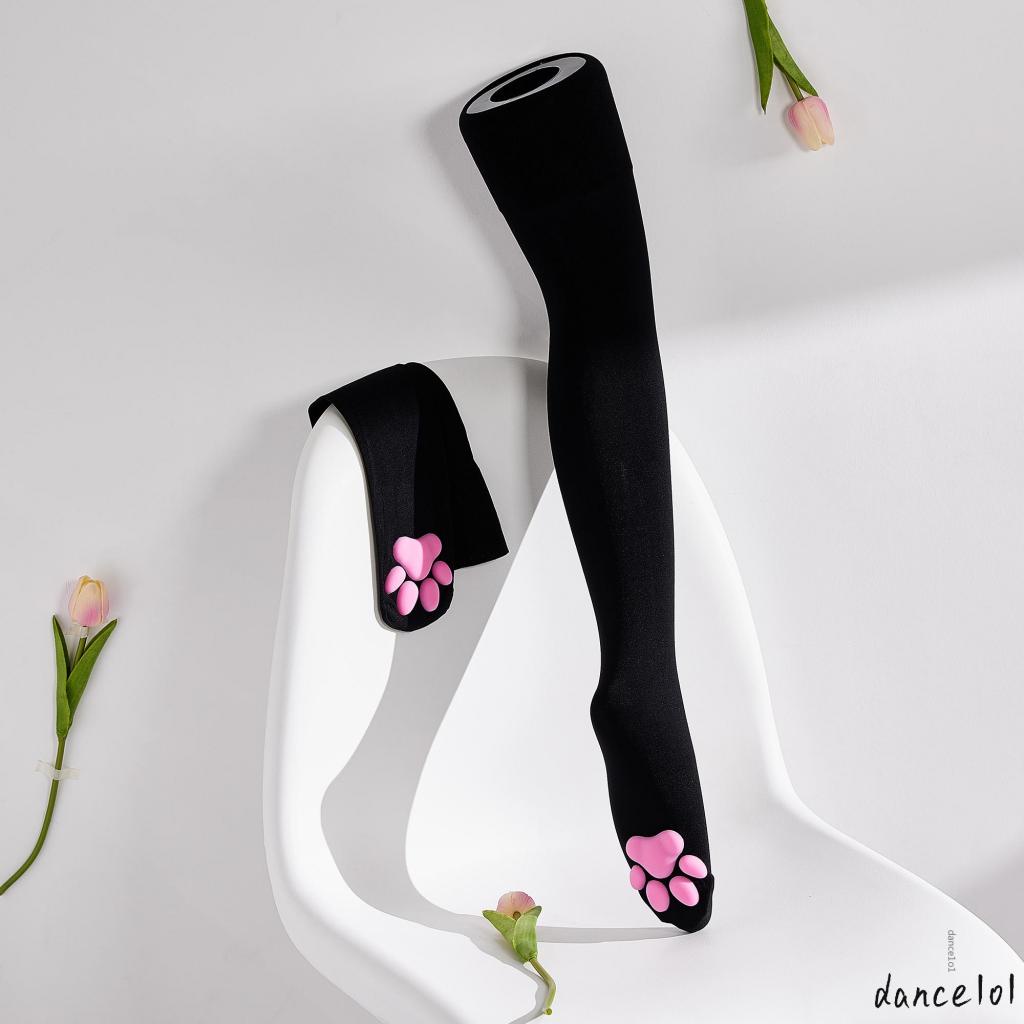 Tất Lụa Dài Ngang Đùi Hình Chân Mèo 3D dance1o1