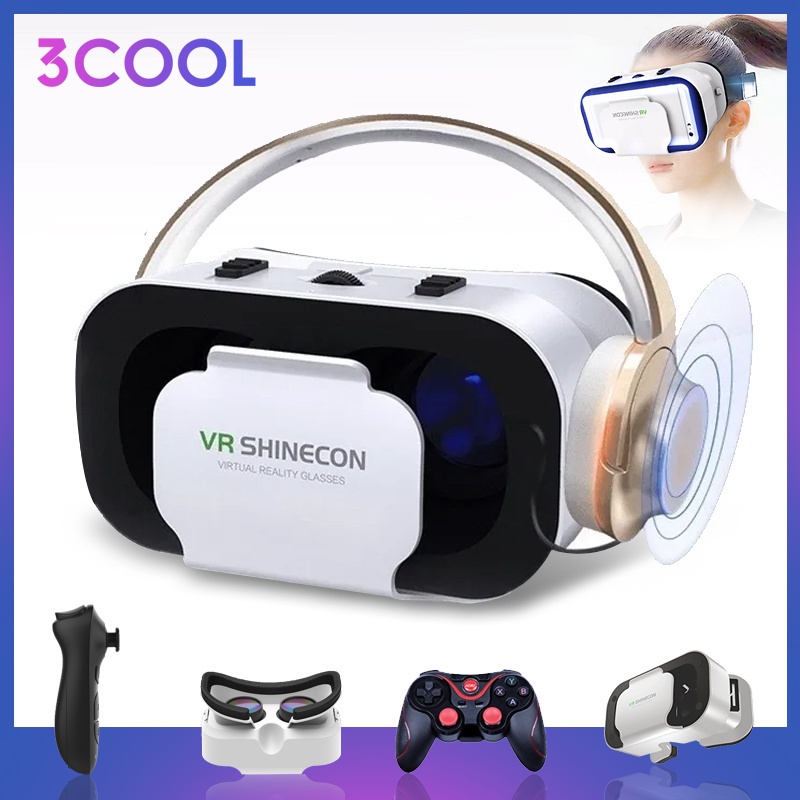 Bộ Kính Thực Tế Ảo VR-G05 VR box + Tai Nghe Bluetooth Không Dây + Màn Hình Điện Thoại Di Động VR box 3D Thực Tế Ảo VR
