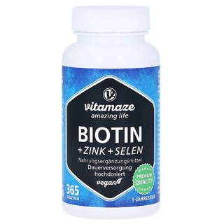 Viên uống tóc da móng Vitamaze Biotin+Zink+Selen 365 viên của Đức