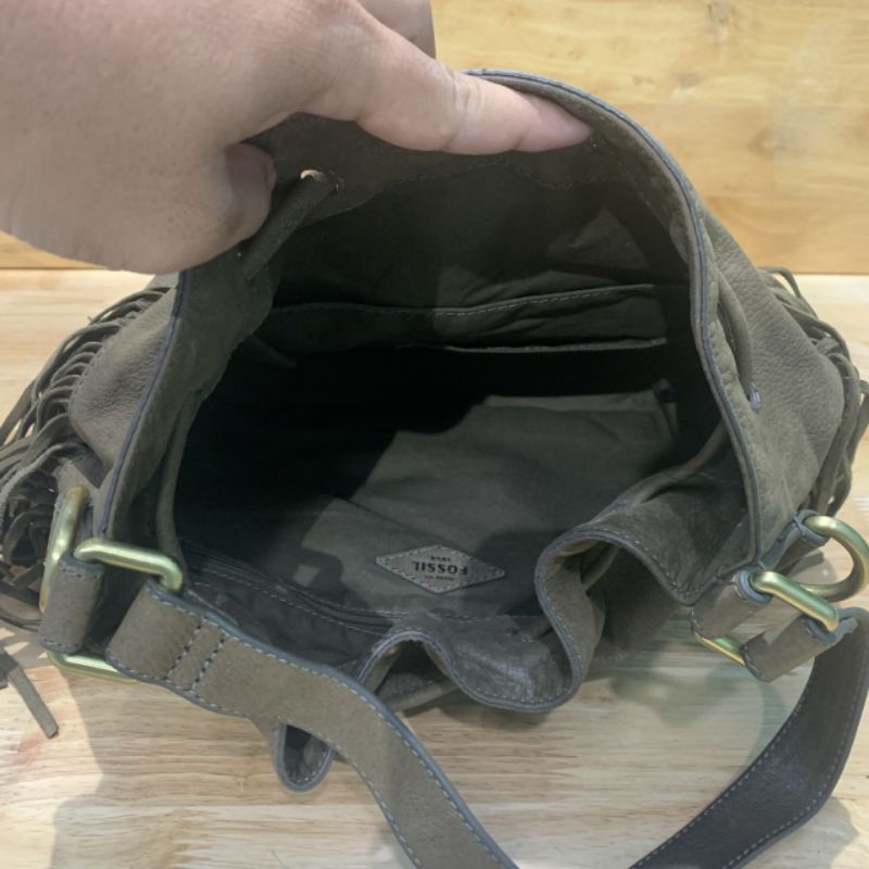 Túi bucket đeo vai da lạ secondhand  18231122