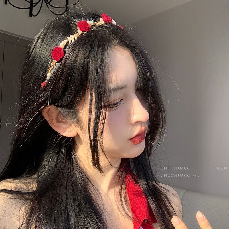 Kẹp Tóc Hình Hoa Hồng Đính Ngọc Trai Giả Kiểu Pháp Thời Trang 2022