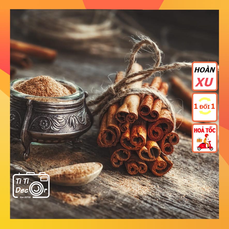 Set Vỏ Quế Khô TiTi Decor Quế Thanh Cạo Vỏ Set Làm Nến Thơm, Cinnamon Trang Trí