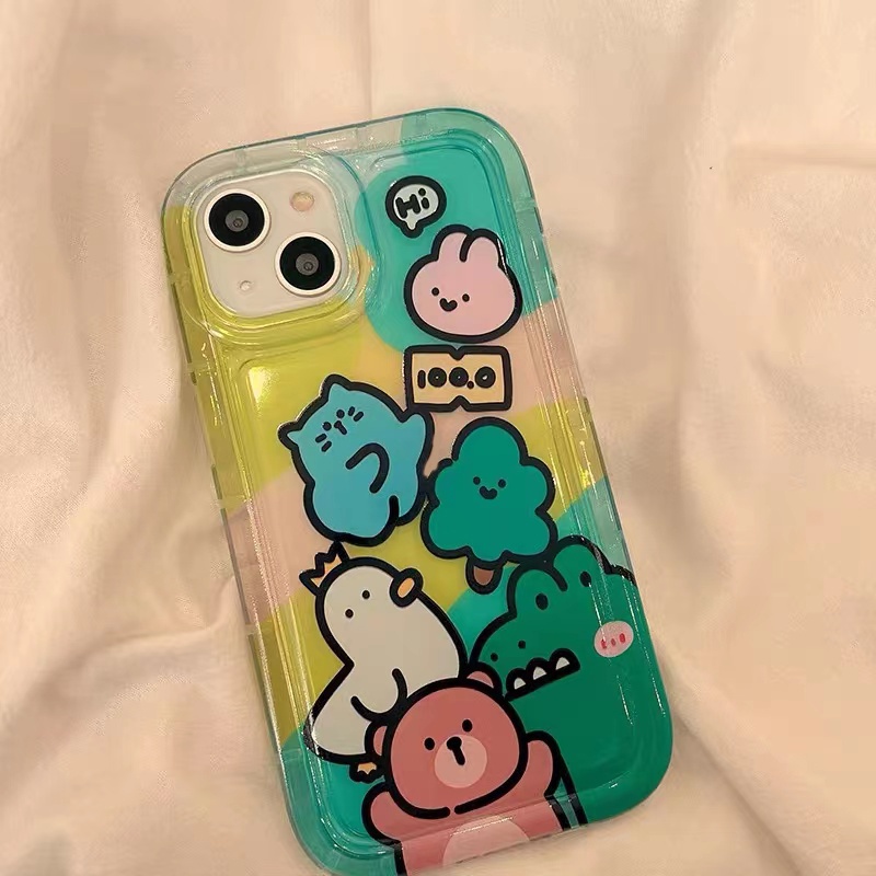 Ốp Điện Thoại Silicon TPU Mềm Trong Suốt Họa Tiết Động Vật Dễ Thương Cho IPhone 14 13 12 11 Pro XS Max X XR 8 7 6S Plus
