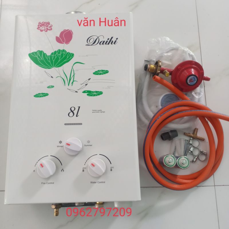 Combo một bình tắm nóng pansy +4m dây gas +1 T đồng +van gas +1 đôi bin