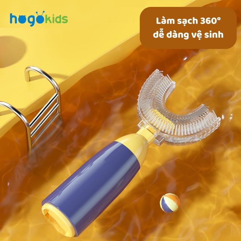 Bàn Chải Đánh Răng Silicone Chữ U HOGOKIDS Thay Được Đầu Chải Mẫu Mới Tiện Lợi Cho Bé Từ 6m - Timikid