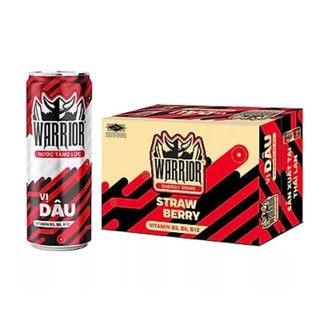 Thùng 24 lon Nước Tăng Lực Warrior 325ml. Hsd T3.2023