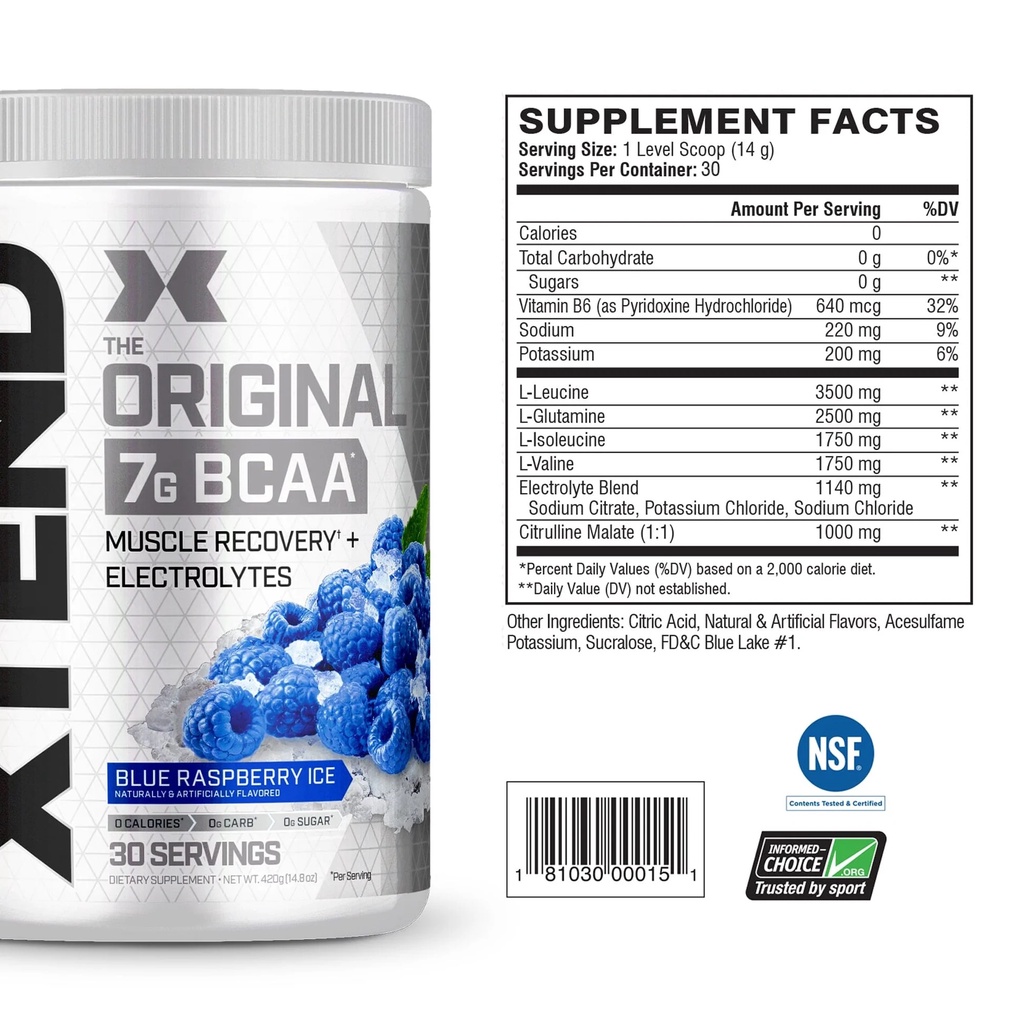 Thực Phẩm Bổ Sung XTEND BCAA - Hỗ Trợ Phục Hồi và Phát Triển Cơ Bắp