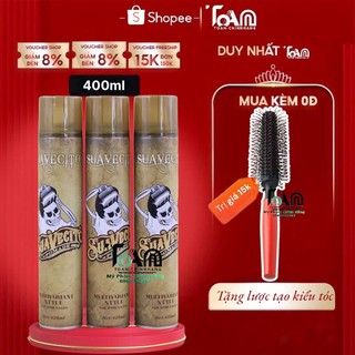 GÔM XỊT GIỮ NẾP TÓC CỨNG SUAVECITO 400ML - LƯỢC TẠNG