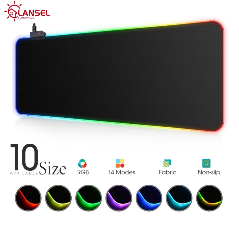miếng lót chuột LED RGB, Bàn di chuột chơi game quá khổ 80x30cm 7 Đèn RGB miếng lót chuột