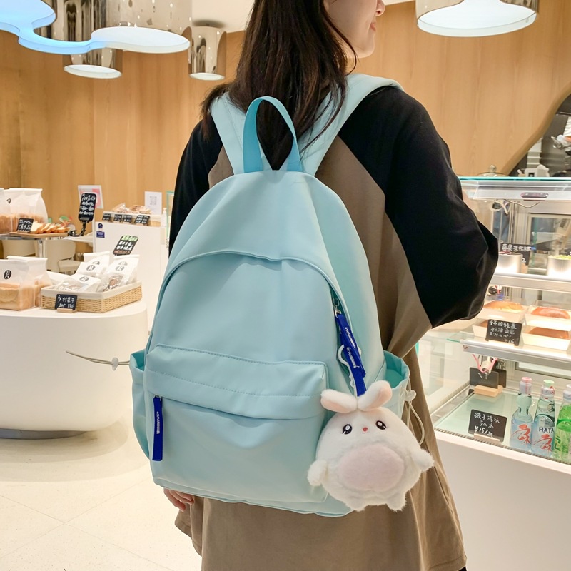 Balo nữ đi học thời trang chống nước cao cấp móc Blue
