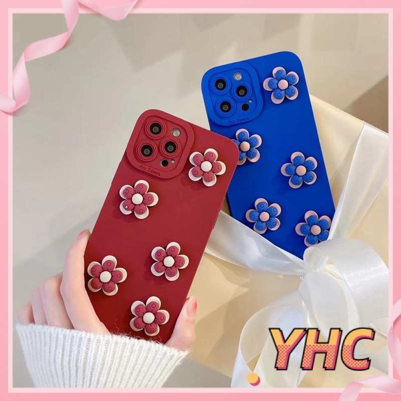 Ốp Điện Thoại Hình Hoa 3D Cho iPhone 6 / 6S / 6splus / se / 7 / 7plus / 8 / 8plus / X / xs / xsmax / 11 / 12 / 13 / 14 / Cộng Với / pro / pro max-077