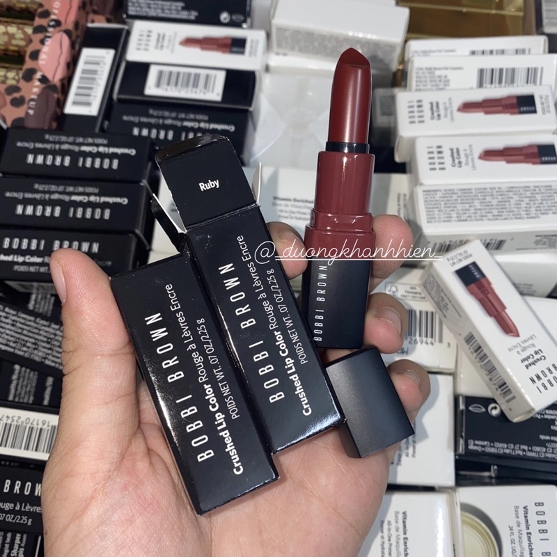 Son Bobbi Brown Mini Fullbox 2.25g màu Cranberry, Ruby