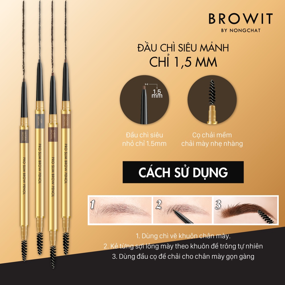 Chì Kẻ Mày Siêu Mảnh Browit Pro Slim Brow Pencil 0.06g