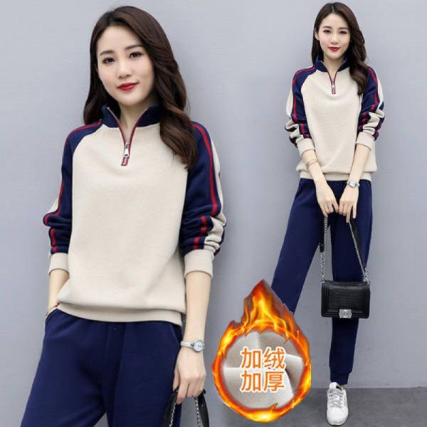 Bộ Đồ Dài Tay Dáng Rộng Thời Trang Mùa Thu Đông Giản Dị Dành Cho Nữ
