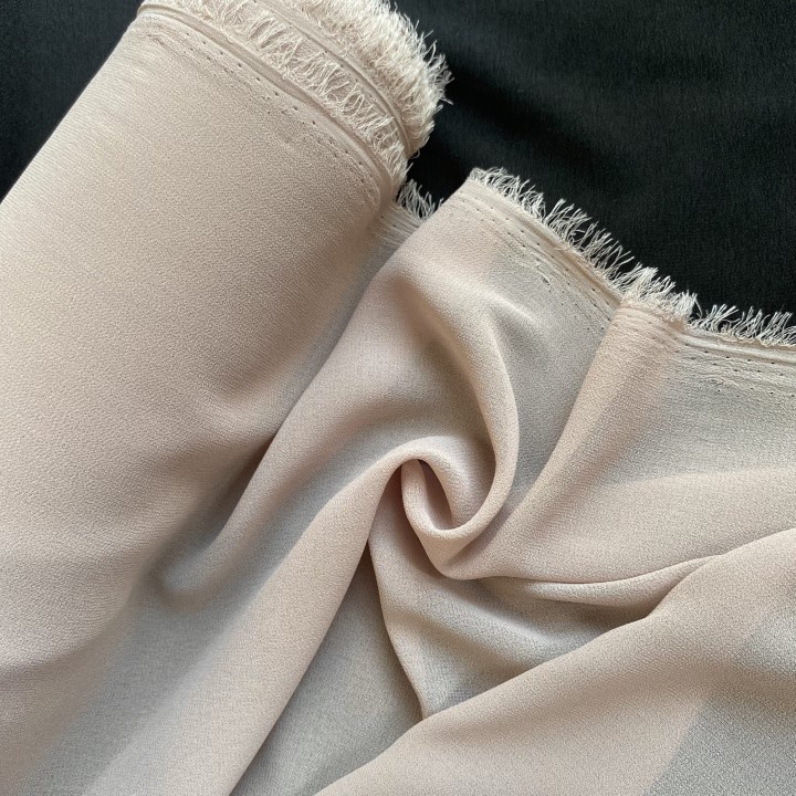 Vải Voan Chiffon Màu Nude Trơn Khổ 1m5 - Chất Mỏng Rũ, Co Giãn Nhẹ - May Áo Dài, Đầm, Áo Kiểu, Cần Lót