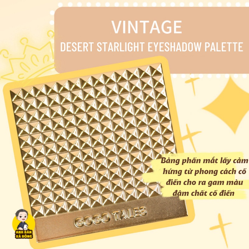 Bảng Phấn Mắt 8 Ô Màu Nhũ Lì GOGO TALES 8-Color Desert Starlight Eyeshadow Palette GT317