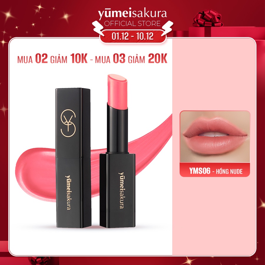 Son Dưỡng Khóa Màu Yumeisakura Collagen Boosting Hồng Nude YMS06 3.5g