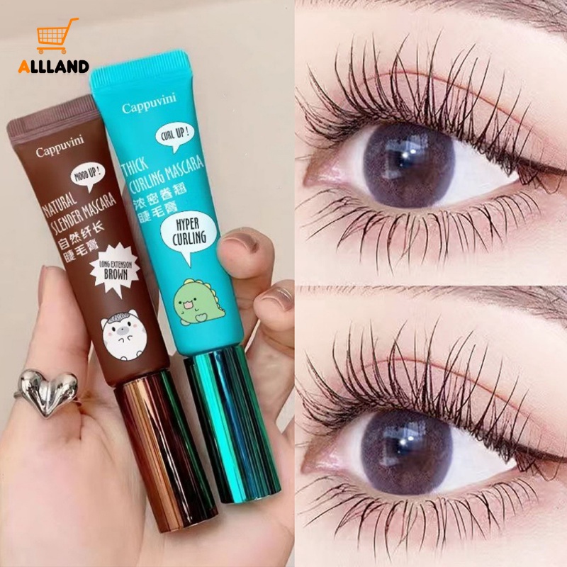 Mascara 2 Màu Tự Nhiên Trọng Lượng Nhẹ / Dày / Dài / Cong Mi Chống Nước Chống Nhòe Lâu Trôi